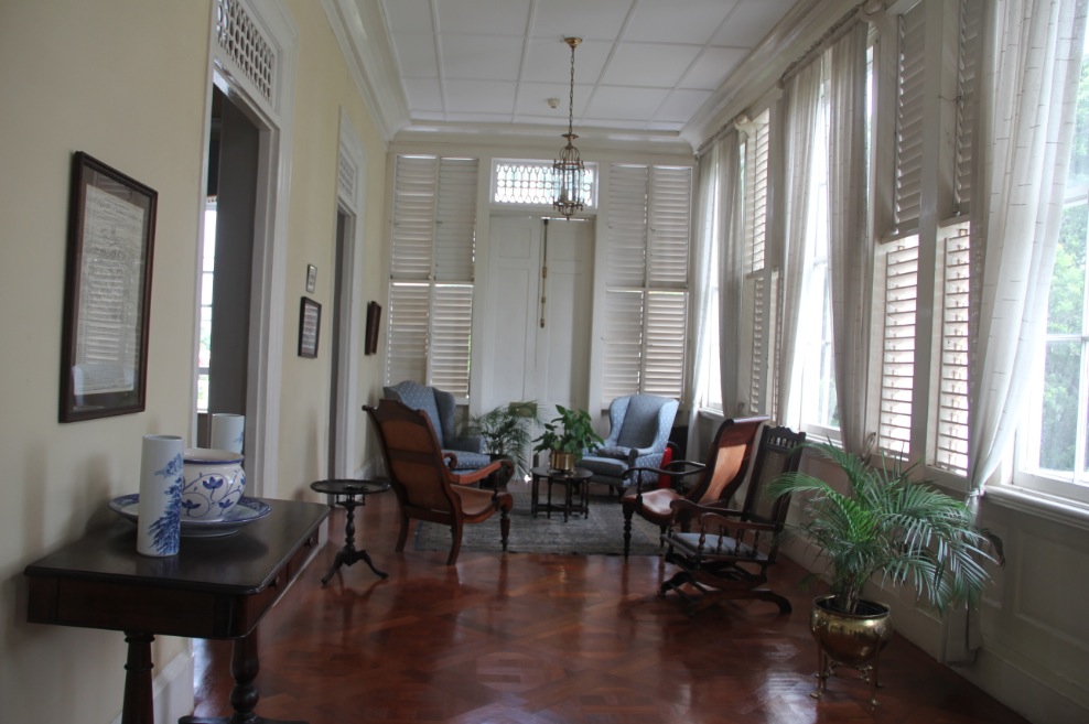 Partial view of the upper vestibule at Devon House